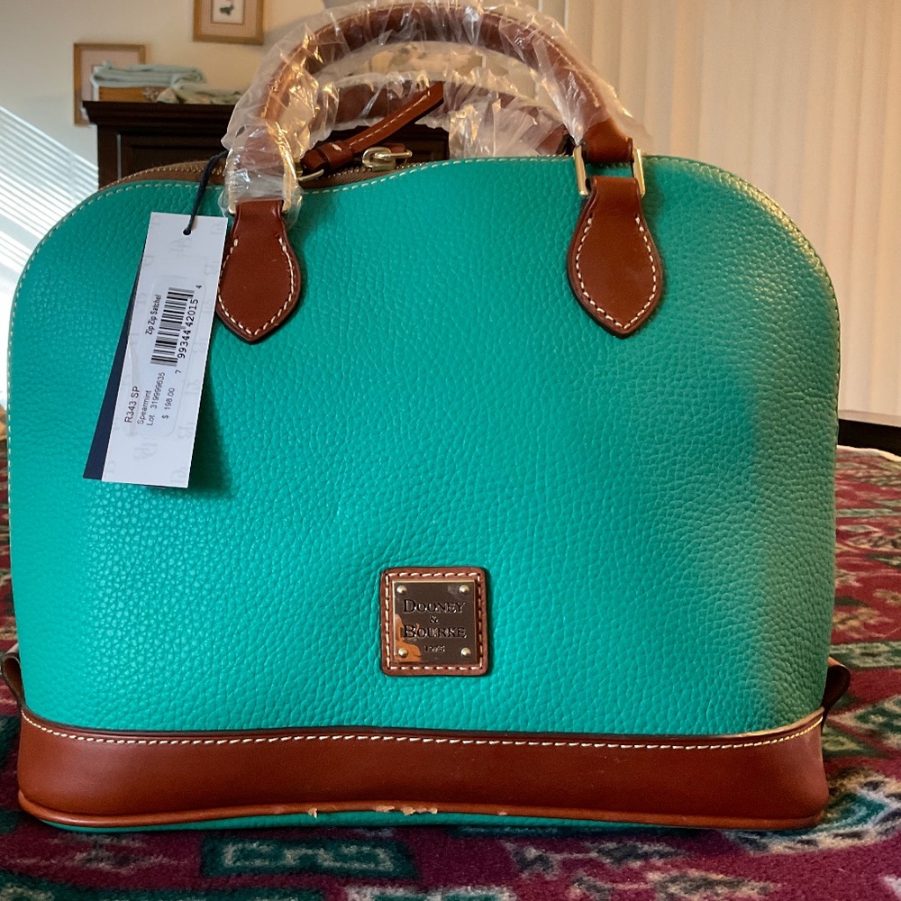 Dooney & Bourke zip-zip satchel and matching trifold wallet
